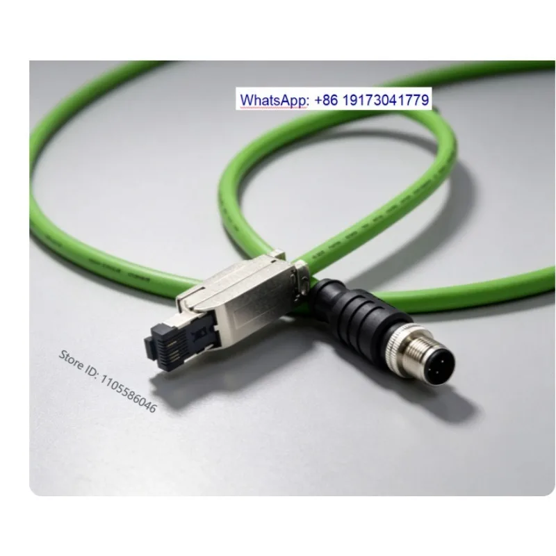 P-rofinet IP67 metal RJ45 cable 4-pin M12 D-code, industrial network cable connector，High quality