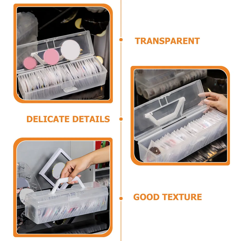 Plastic Dustproof Brooch Organizer Pin Storage Box Transparent Badge Medal Memory Items Office Desk Bedroom