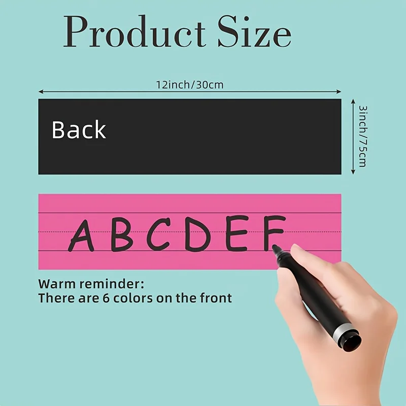 6 Pieces/12 Pieces/magnetic Sentence Strips, 12 X 3 Inches, Dry Erase Sentence Strips, Reusable Classroom Learning Tools