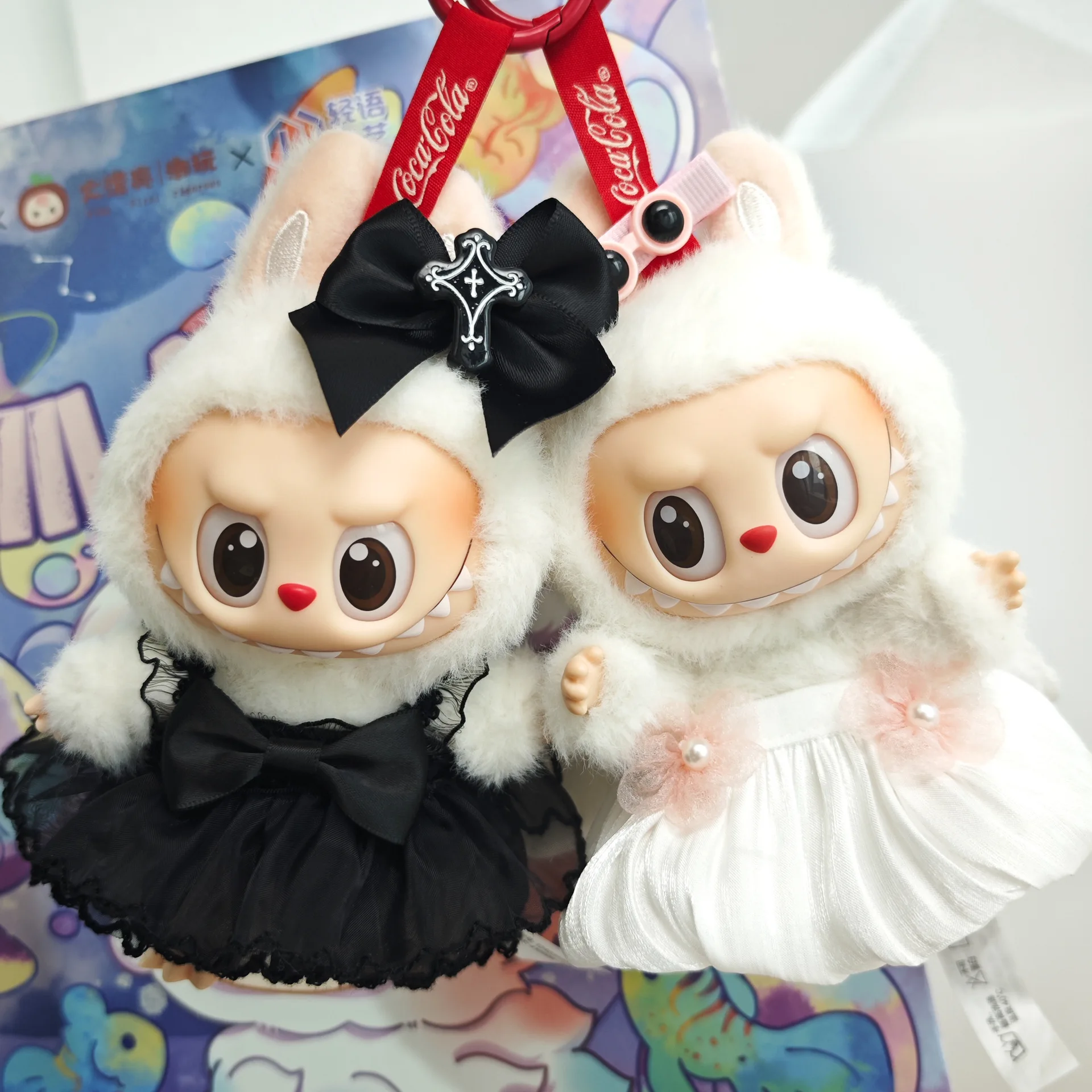 Labubu 服ファッションゴシックスタイルスカート Labubu 人形服ペンダント小悪魔ストラップスカート 15/17 センチメートルぬいぐるみユニバーサル