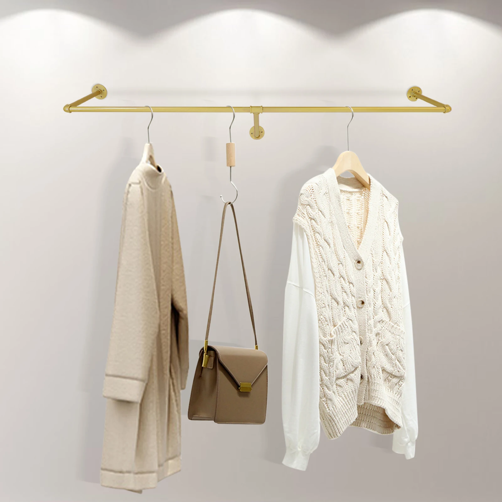 

High Stability Clothing Hanging Rack – 100 lbs Capacity, Easy to Assemble, Space-Saving Design