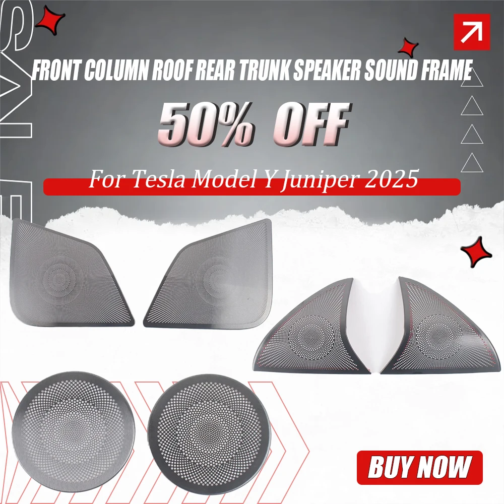 

Horn Cover for Tesla Model Y Juniper 2025 Door Front Column Roof Rear Trunk Speaker Sound Frame Audio Panel Car Modification