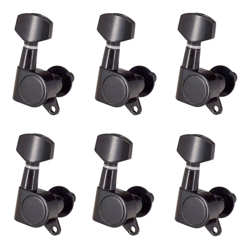 

6pcs Guitar String Pegs Locking Tuners 3L3R Tuning Pegs String Tuners Electric Acoustic Guitar Tuner Machine Heads Knobs 3 Left