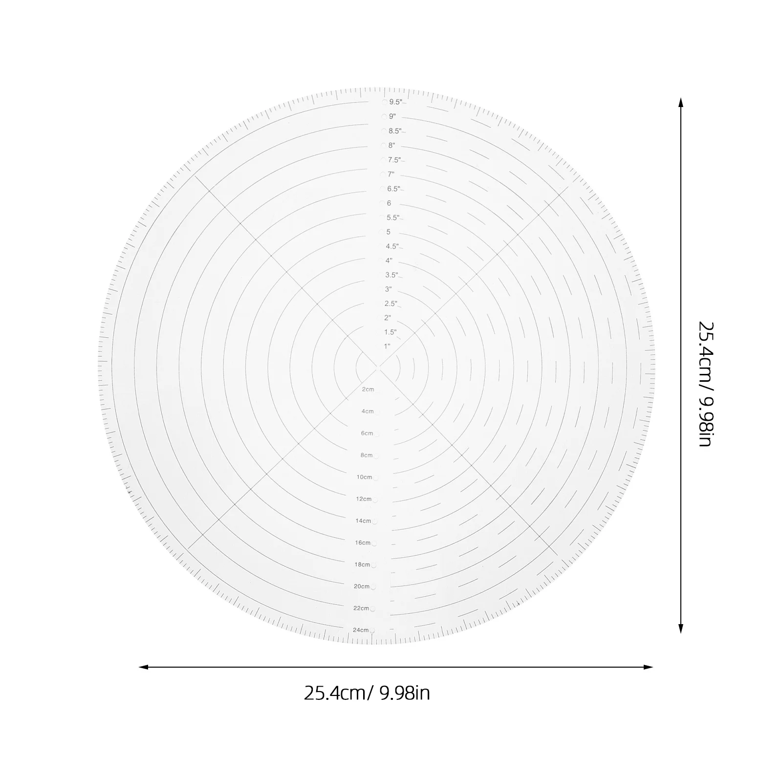 Clear Acrylic Round Center Ruler Precision Sewing Quilting Patchwork Template Accurate Circle Drawing Tool