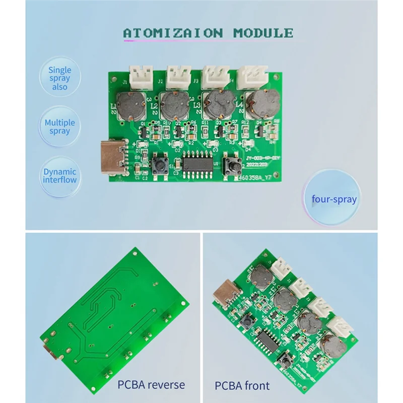 Modulo umidificatore a quattro Spray scheda di controllo dell'umidificatore scheda Driver dell'atomizzatore modulo umidificatore a quattro Spray, Set C