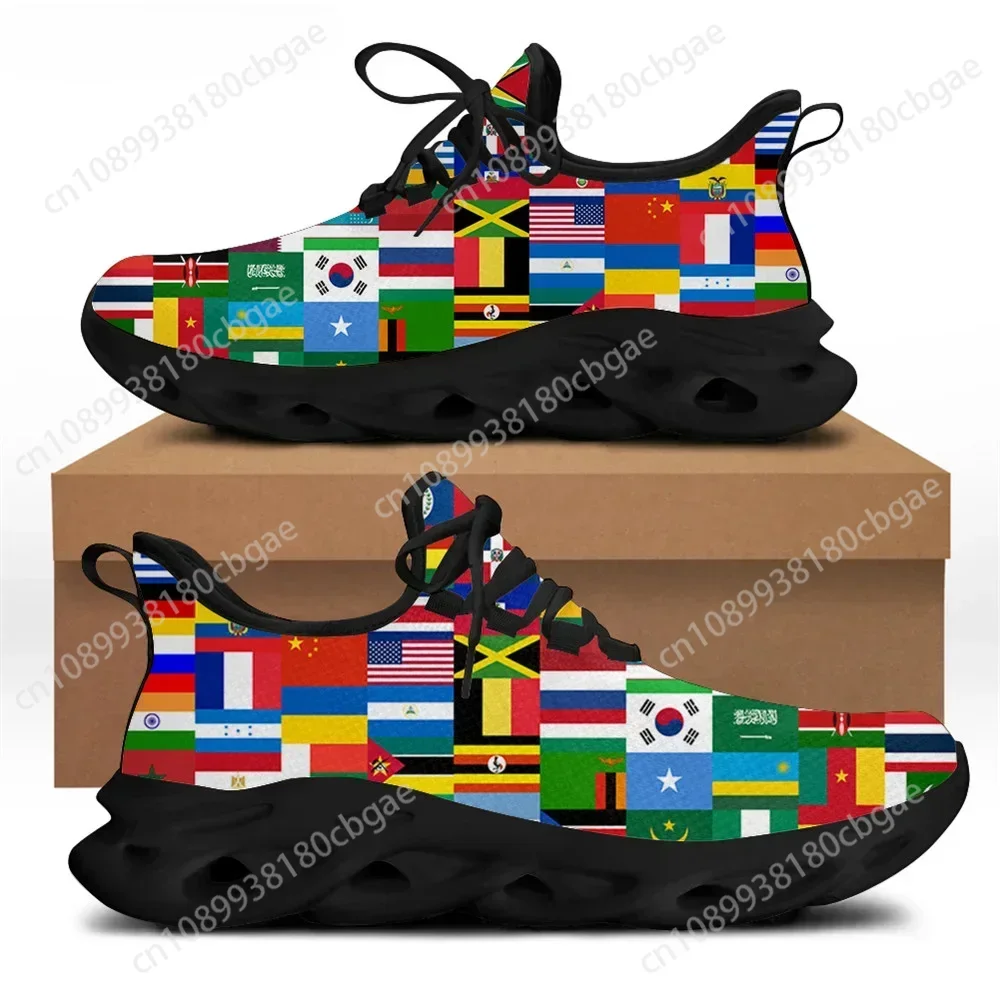 

World Flags Designer Men Shoes Spring Casual Outdoor Footwear Non-slip Walking Sneaker Breathable Flats Zapatillas