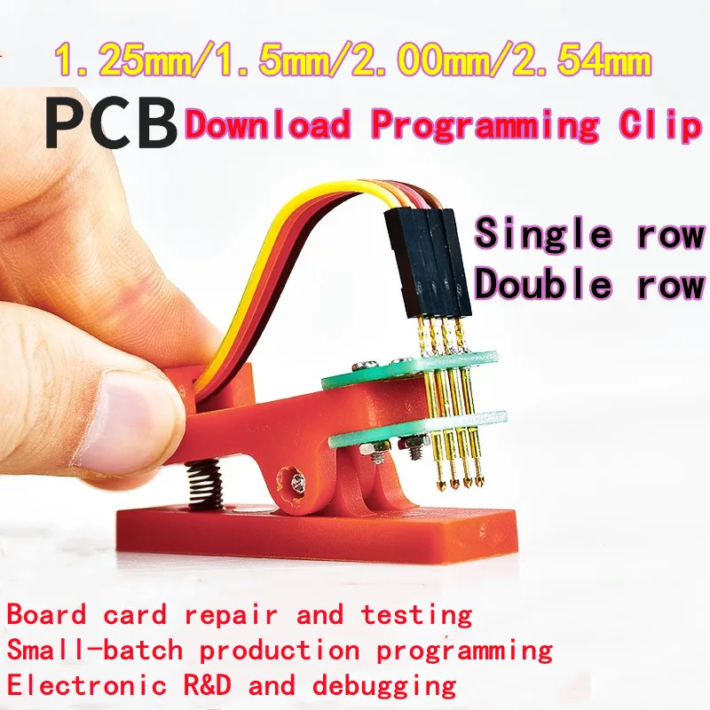 

Зажим-адаптер для тестирования печатных плат, зажим для программирования и прошивки, шаг 2.54/2.0/1.25 мм, однорядный/двухрядный