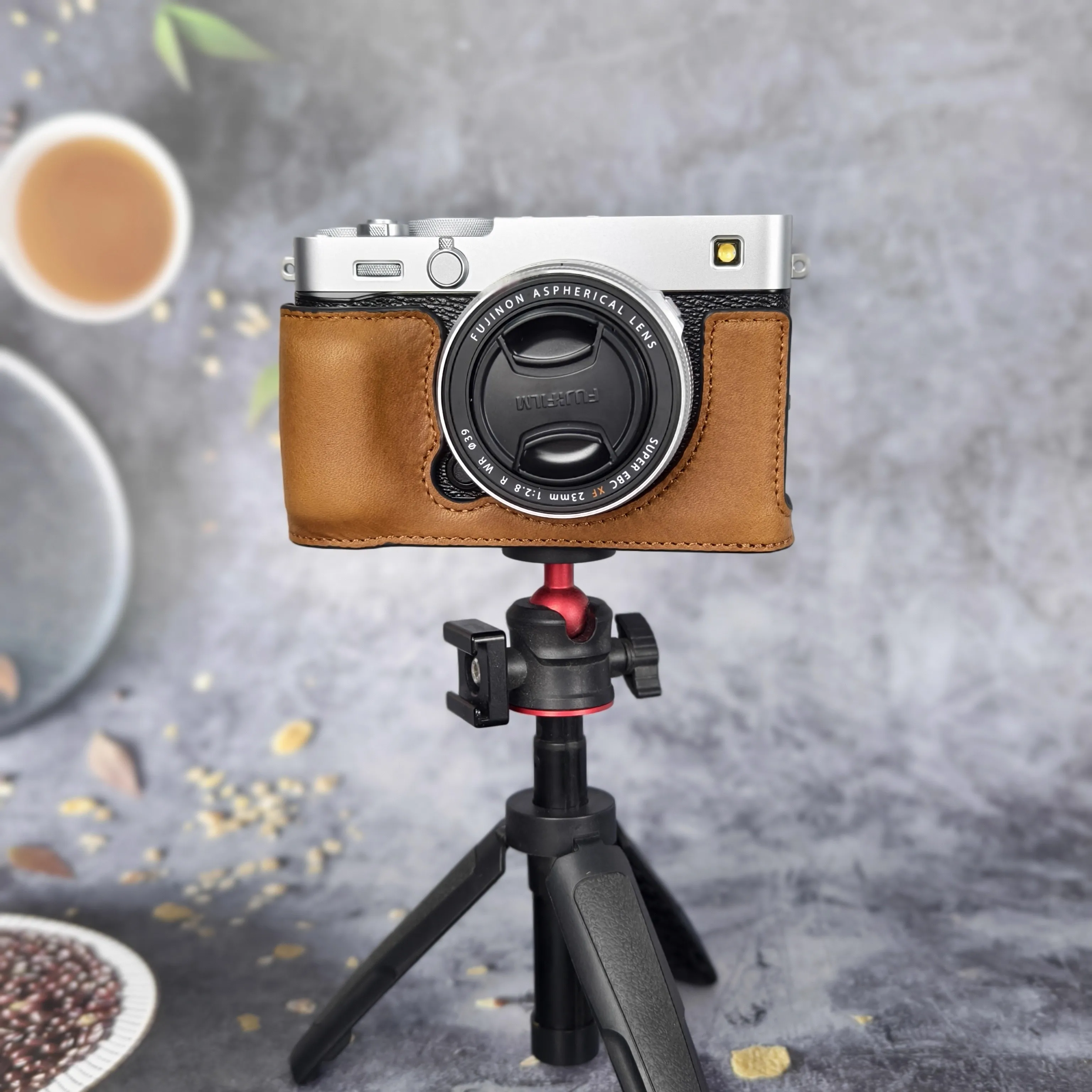 NEW handwork Camera Genuine leather cowhide Bag Body BOX Case For Fujifilm XE5 X-E5 Protective cover sleeve box grip base
