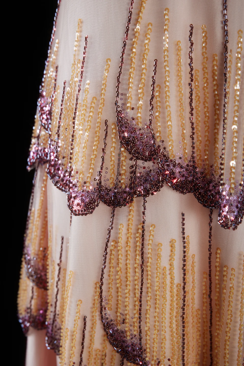 Sharon Said Luxuriöses Damen-Abendkleid, gestuft, mit Pailletten besetzt, glitzernd, A-Linie, Dubai-Abschlussballkleid, SS657, maßgeschneidert – Detail 10