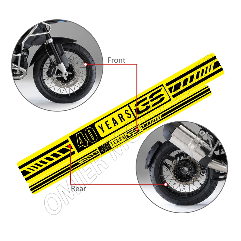 For BMW R1200GS R1250GS ADV GS 1250 1200 Year 2006 to 2023 Reflective Motorcycle Accessories Wheel Rim Sticker Decal  Waterproof