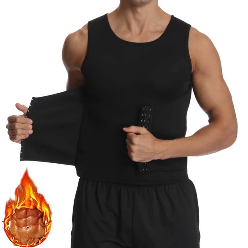 

Men Body Shaper Waist Trainer Vest Slimming Shirt Sauna Sweat Vest Compression Undershirt Shapewear Fat Burner Workout Tank Tops