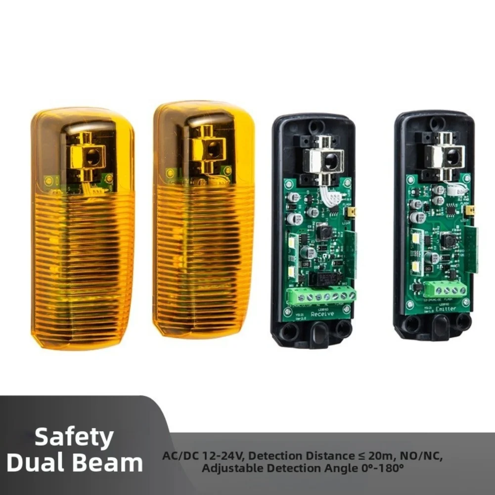 Infrared beam sensor for automatic door systems with simple installation and advanced safety infrared anti pinch technology