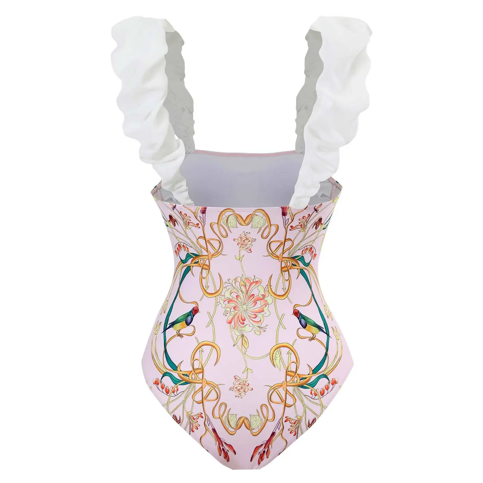 One Piece Bikini Swimsuit &Wrap Skirts 2024 New Summer Women Bowknot Retro Swimwear Luxury Elegant Brazilian Bathing Suit