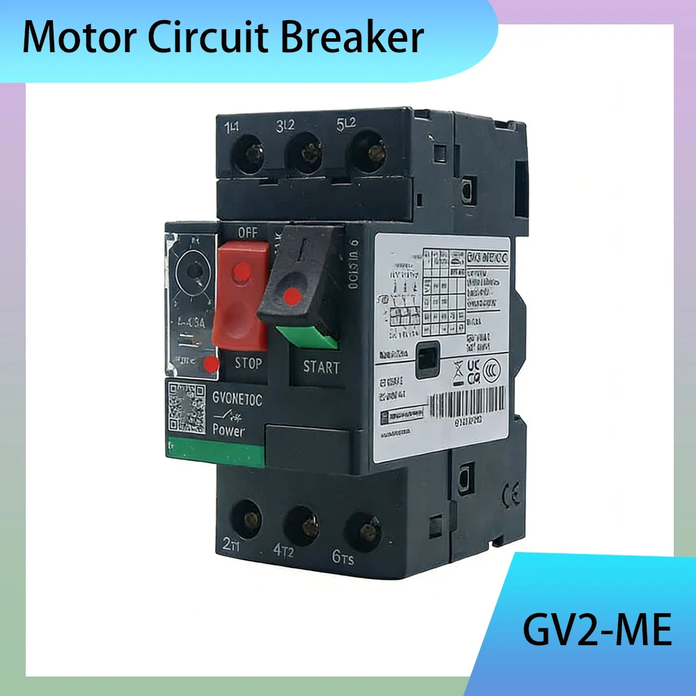 

1Pcs GV2-ME Motor Circuit Breaker Rated Current 0.25~22A Button Controlled Circuit Breaker Motor Protector