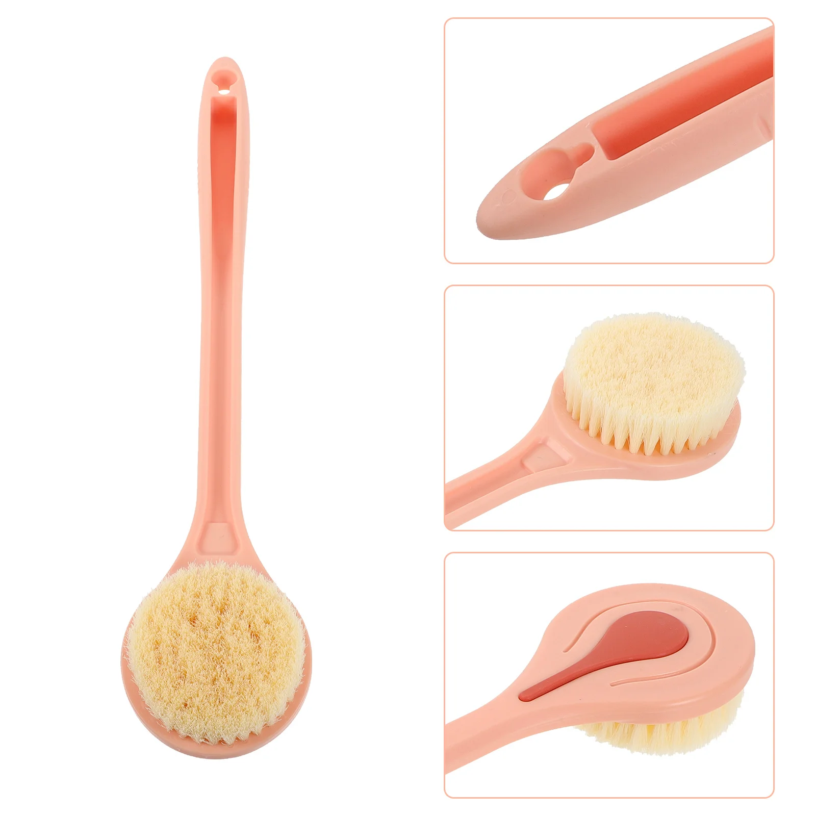 

Long Handle Body Scrubber Back Brush For Shower Exfoliating Bath Tool Ergonomic Design Soft Bristles Men Women Portable