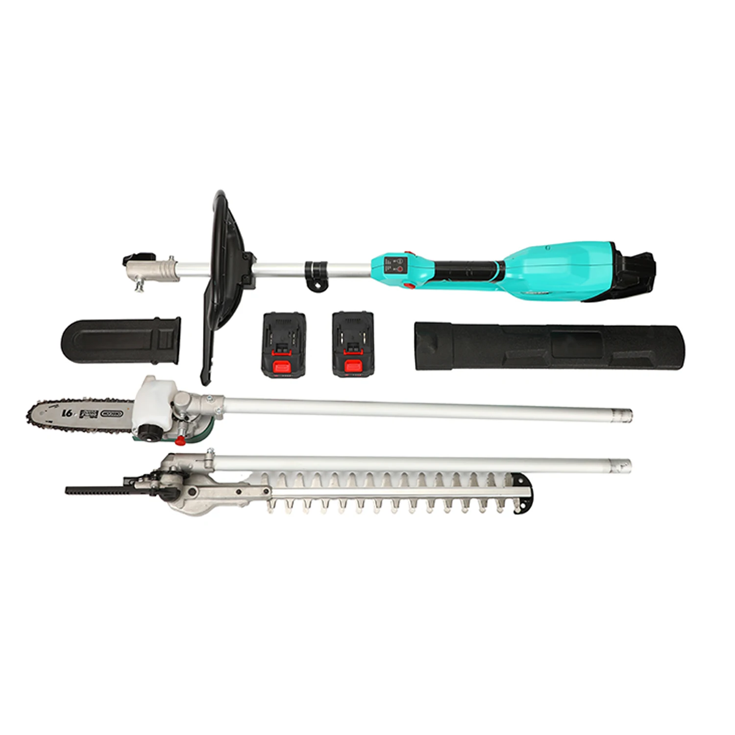 40V Multi Function Portable Garden Tools Sets Kits 4 in 1 Cordless Brush Cutter with Hedge Trimmer and Pole Saw