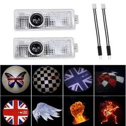 For MINI Cooper Car Logo Door Light Led Projector Welcome Lamp Decorative Light for One S R55 R56 R60 F55 F56 Countryman Clubman