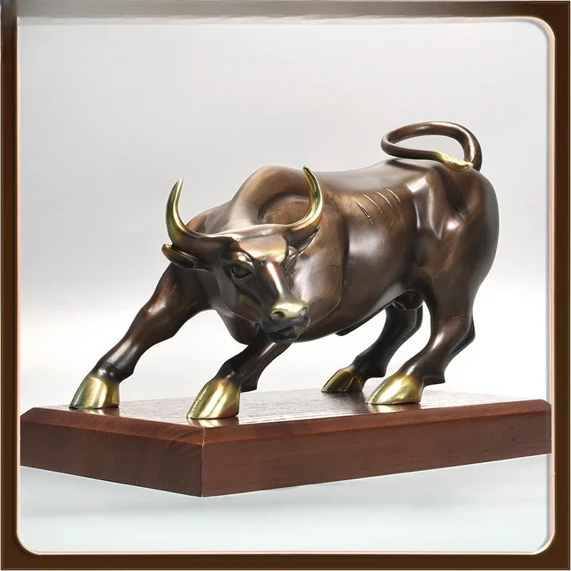 Bronze bull ornaments boss office desktop decorations