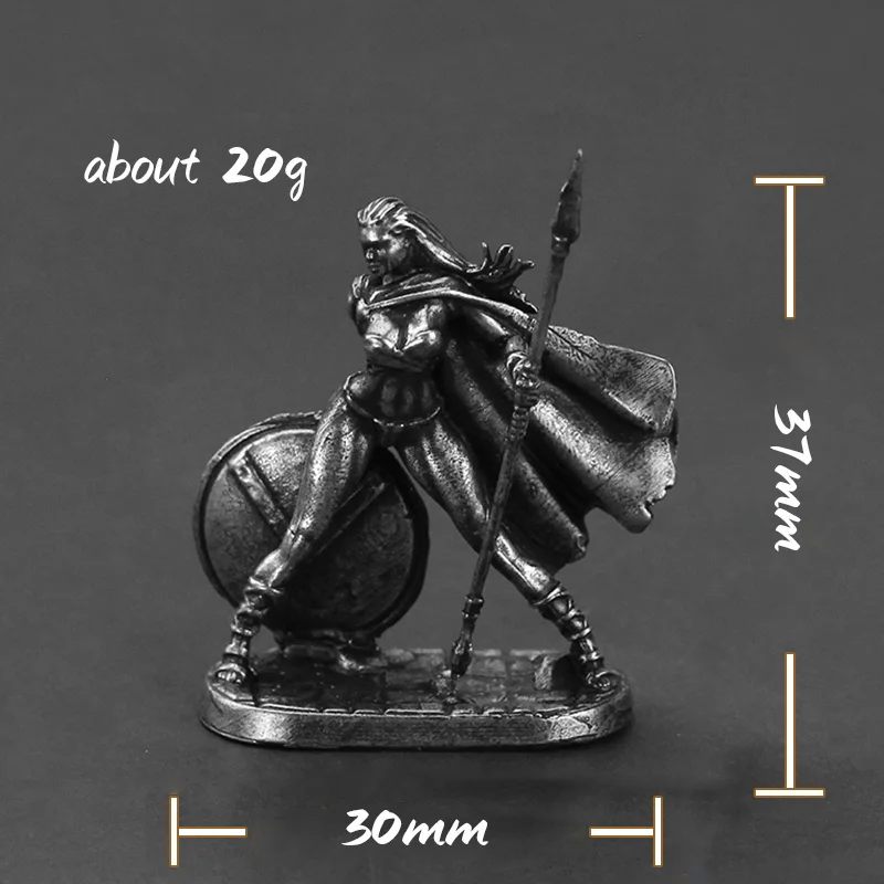 1pcs Ancient Spartan Rome Soliders Figurines Miniatures Vintage Metal Soldiers Model Statue Desktop Ornament Gifts for Men