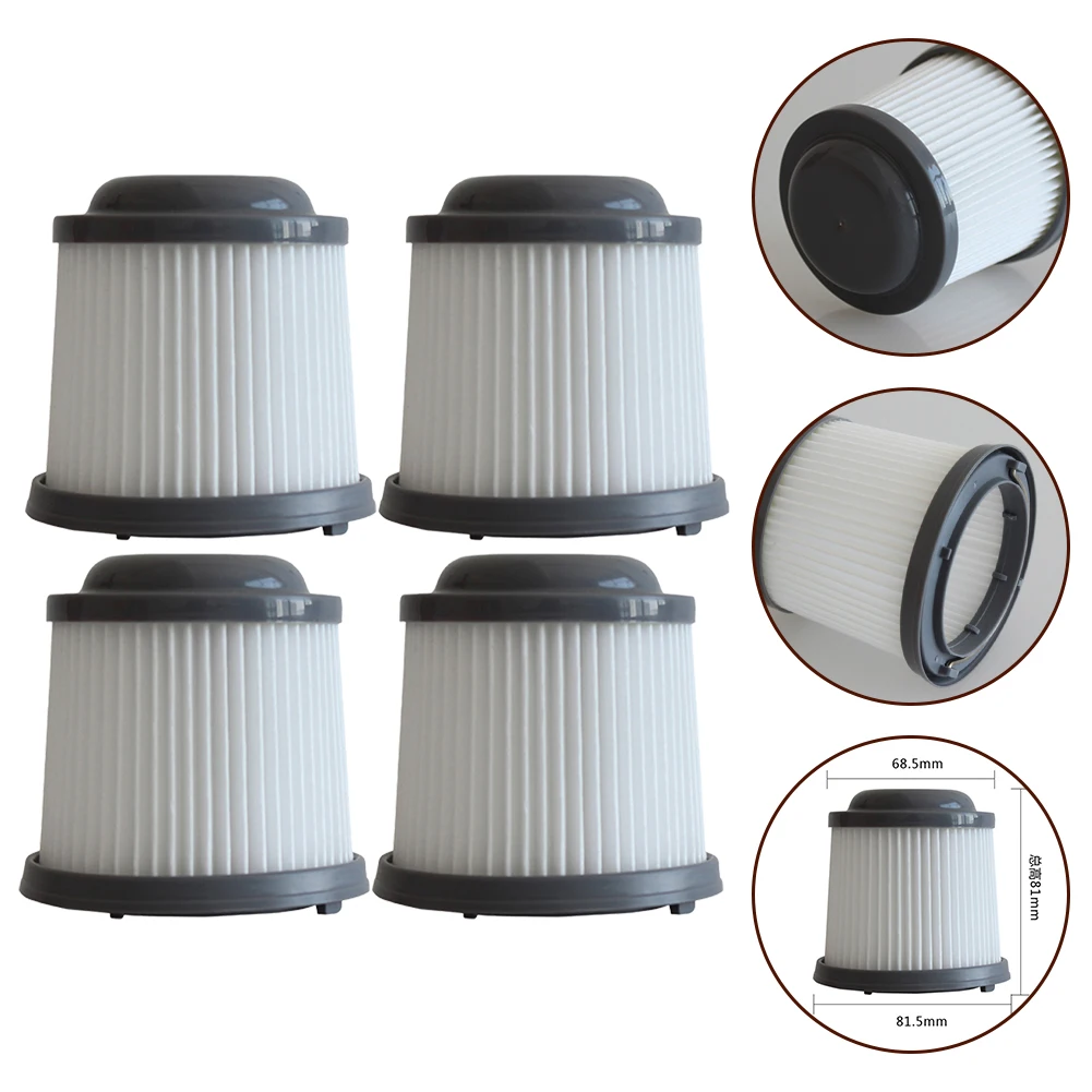 4Pcs Vacuum Cleaner Filters 90552393 For Black&Decker Cordless Pivot Bdh2000pl / Phv1810 / Bdh2020fl / Bdh2020plfh / Bdh1620lfh