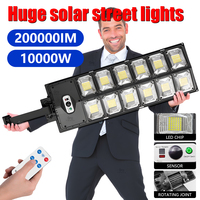 10000W High Power Solar Street Lamp With Remote Control LED Solar Wall Light For Outdoor Waterproof Home And Garden Decoration