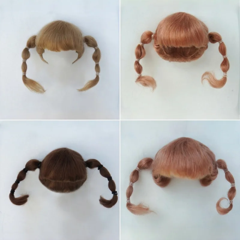

JD573 1/8 1/6 Lovely New Style BJD Mohair Wigs Baby Twintail Doll Hair For Size 5-6inch 6-7inch Doll Fashion Doll Accessories