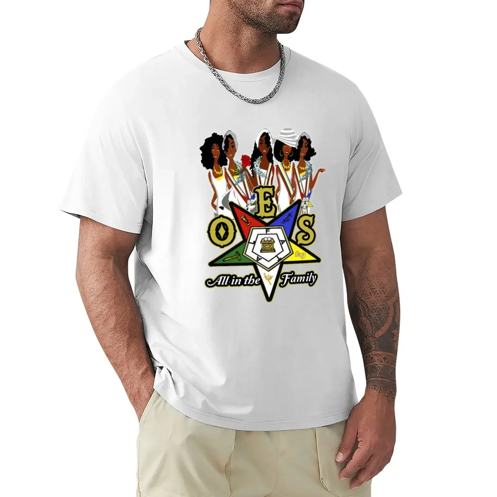 OES Order Of The Eastern Star Logo Sistars All In The Family Freemason T-Shirt boys animal print boys whites mens white t shirts