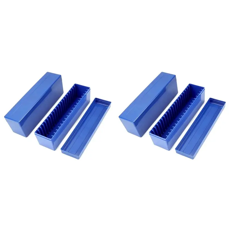 

ABUI-4Pcs Coin Slab Storage Box Compatible With 20 Slab Coin Holders, Plastic Coin Box Coin For Collectors Coin Storage Blue