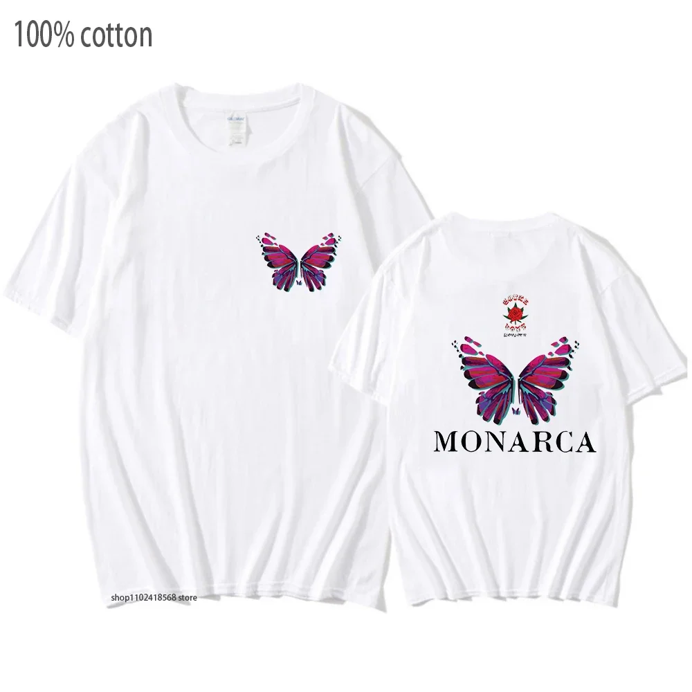 Eladio Carrion Women Clothing Sauce Boyz Monarca Funko Pop Anime T-Shirts 100% Cotton Shirt Men/women Tshirts Cartoon Clothes