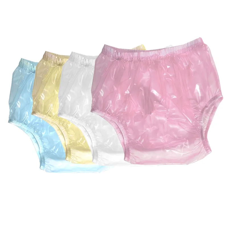 PVC Plastic Transparent Pants Sexy Unisex Underpants ABDL