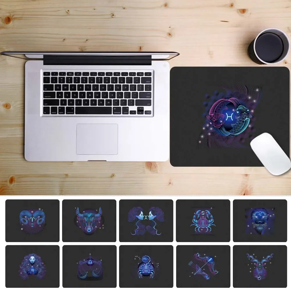 

Mouse Pad Laptop Computer Home Office PU Leather Waterproof Personality Pattern Non-slip Table Mat