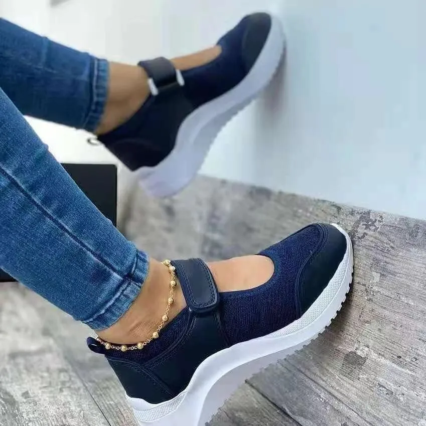 

2022 Women Sneakers Lace-Up Platform Sports Shoes for Women Breathable Ladies Sneakers Leopard Print Women's Vulcanize Shoes