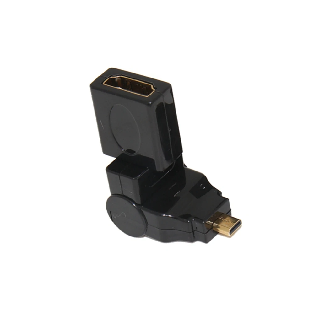 Prise compatible Micro HDMI HDTV, adaptateur rotatif, câble de conversion, adapté aux tablettes, HDMI 600, angle 90