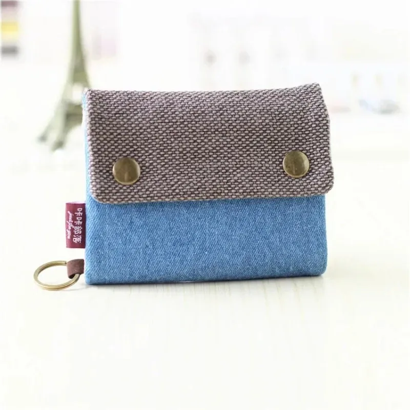 2024 Women Cotton Fabric Short Wallet for Female Large Capacity Coin Purse Card Holder Ladies Multifunction Men Purse Carteira