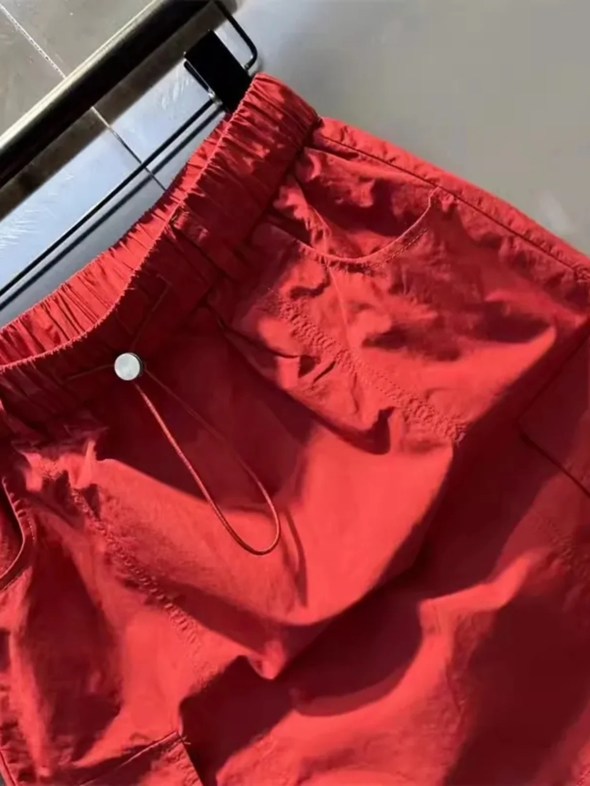 

Летняя тонкая юбка трапециевидной формы, женская противолегкая юбка свободного кроя с высокой талией, повседневная рабочая одежда с несколькими карманами