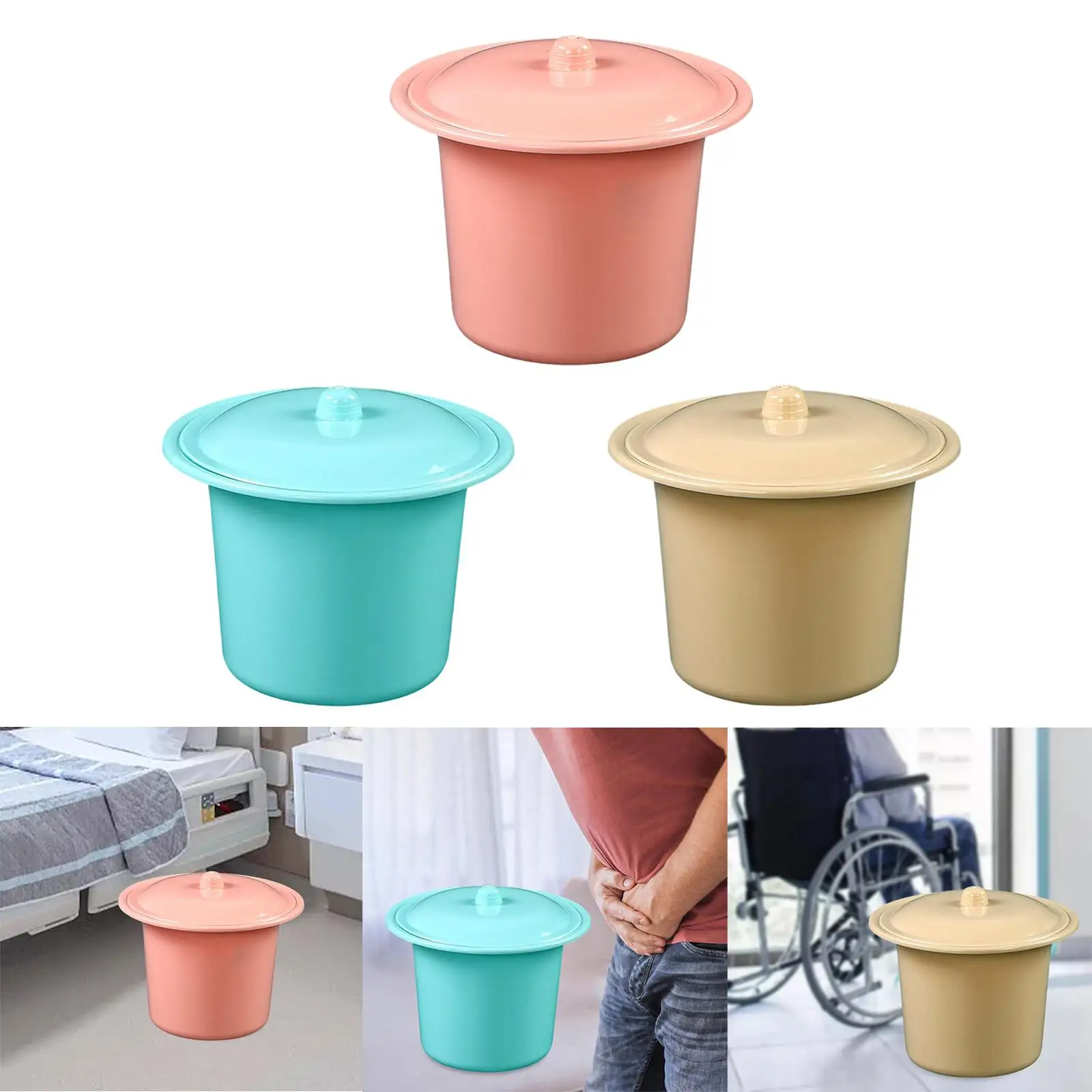 Compact Spittoon Mobile Toilet Bedpan Urinal Pot for Home Hotel