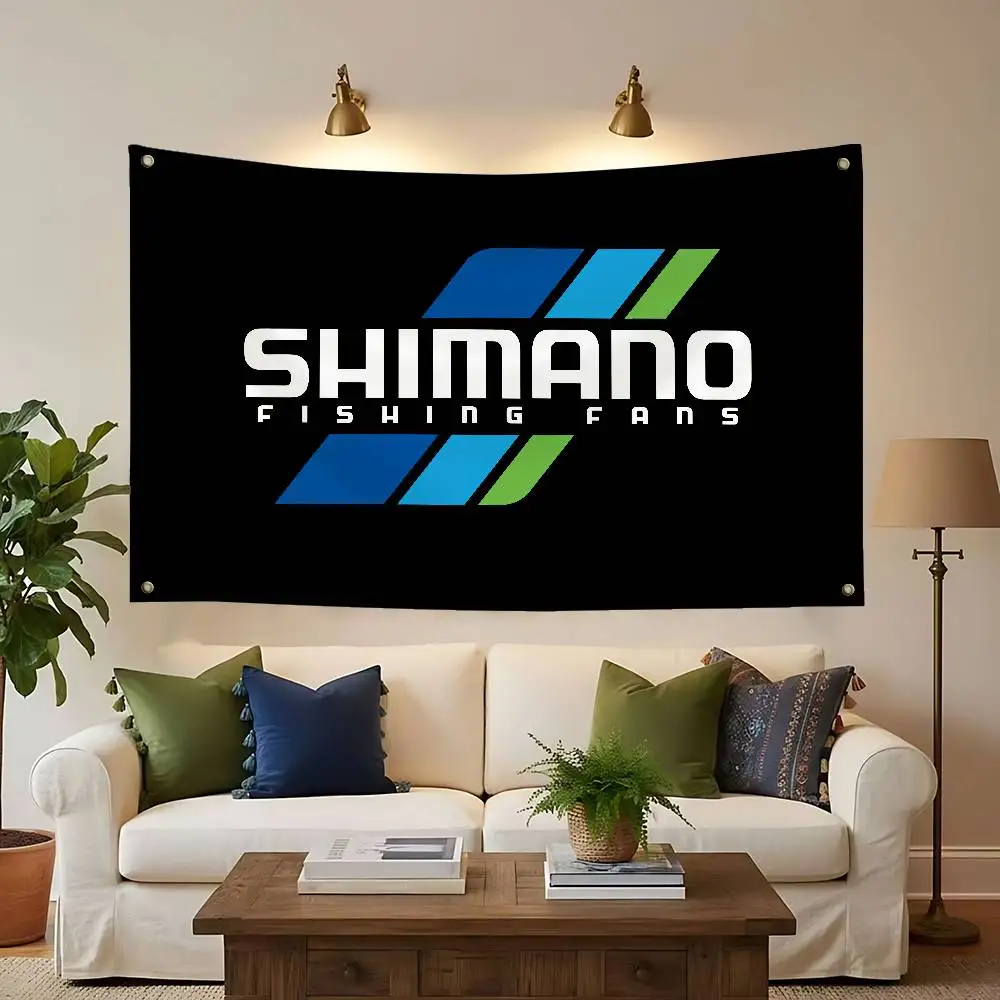 S-Shimanos Flag Banners Garage Car Tapestry Flag Garage Outdoor Decor Bedroom