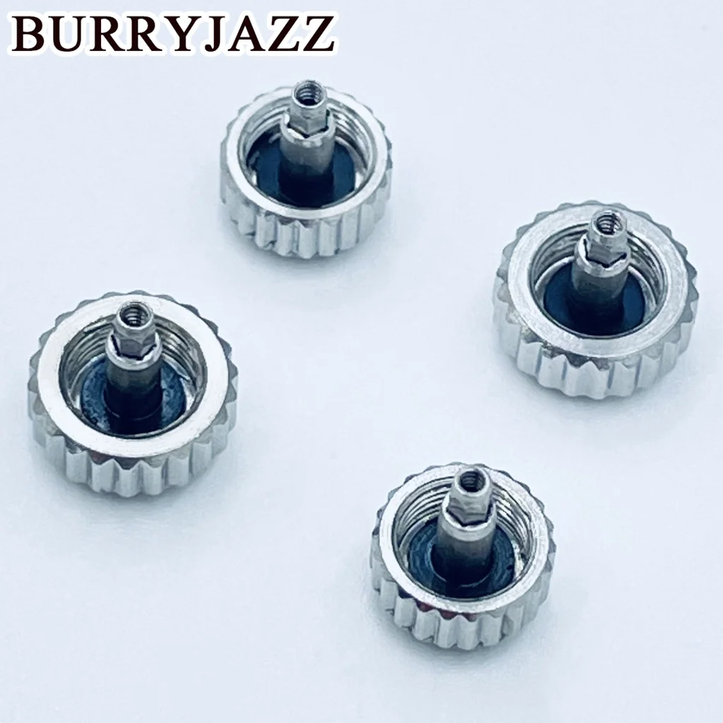 BURRYJAZZ – couronnes de montre en argent, pièces de rechange, couronne en S et sans couronne en S en acier inoxydable pour mouvement NH34 NH35 NH36