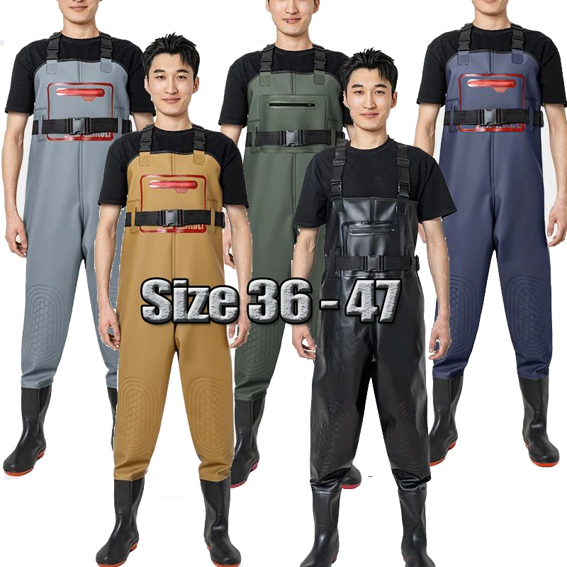 

Размер 46, 47, штаны для рыбалки, водонепроницаемые с обувью, нагрудные вейдеры, ботинки, комплект вейдерса, утепленная одежда, мужская и женская одежда, трикотажные изделия, водные