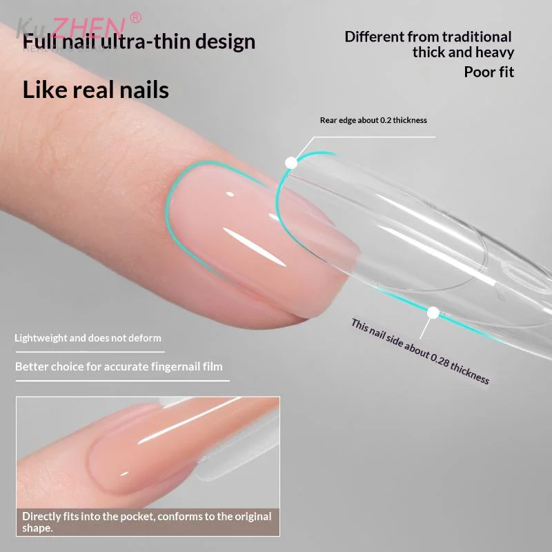 

240pcs Sandwich Nail Mask Rapid Extension Paperless Tray Crystal Light Therapy No Need To Build Molds Exclusive for Nail Salon