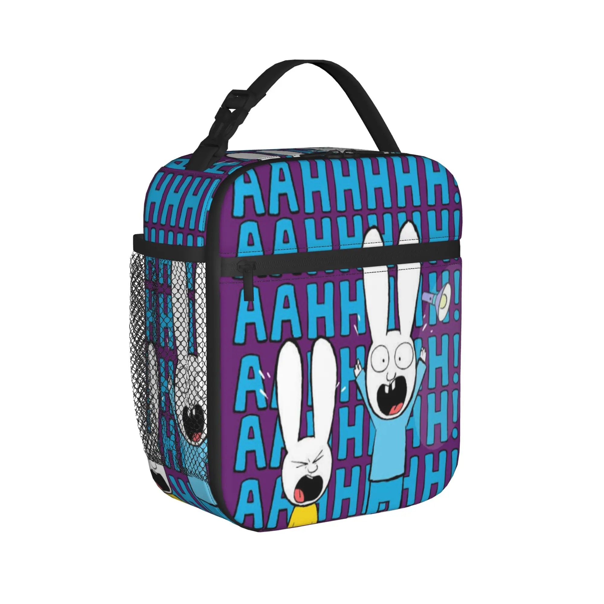 Simon Super Rabbit Insulated Lunch Bag for Men Women  Food Container Portable Thermal Cooler Lunch Boxes For School Office