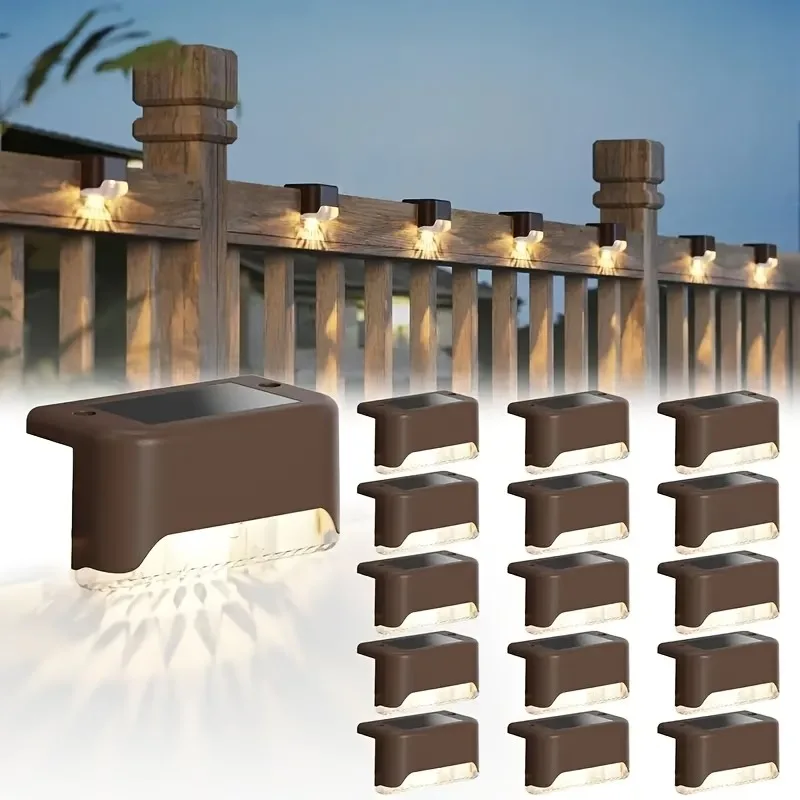 

1/2/4/8PCS Solar Outdoor Lights Garden Pathway and Deck Stair Lighting Waterproof LED for Fence Patio and Holiday Decor