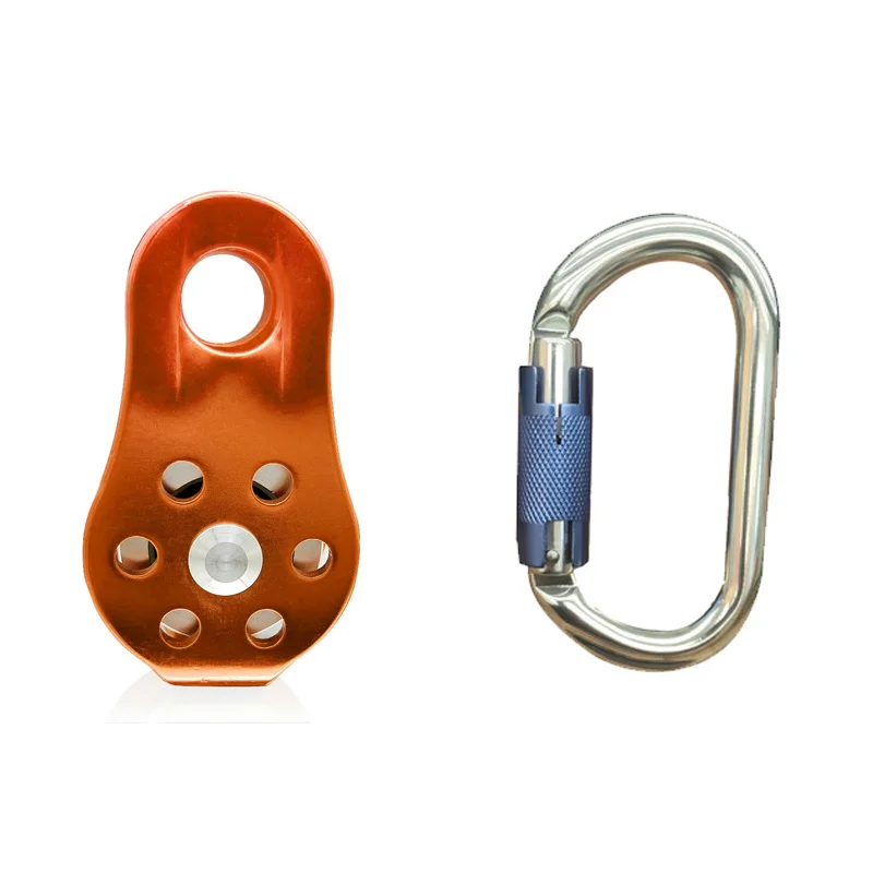 

Outdoor Climbing Pulley 20kN Caving Survival Tool Rock Climbing Equipment Survival Tool Automatic Aluminum Alloy Carabiner