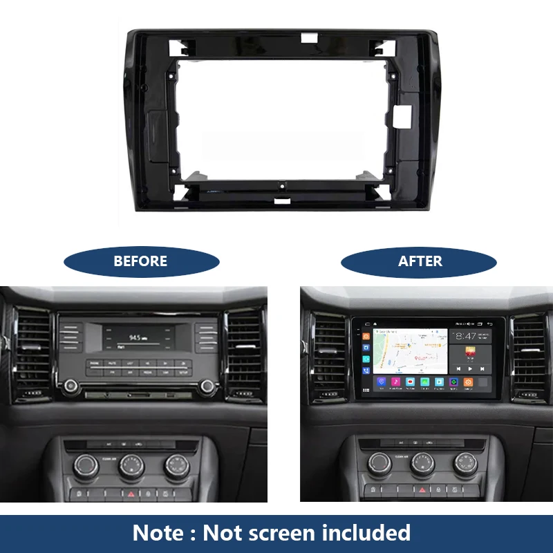 10 Inch For SKODA KODIAQ 2016-2018 Car Radio Fascia Car Radio Panel Wire Sleeve Frame Dashboard Original Accessories