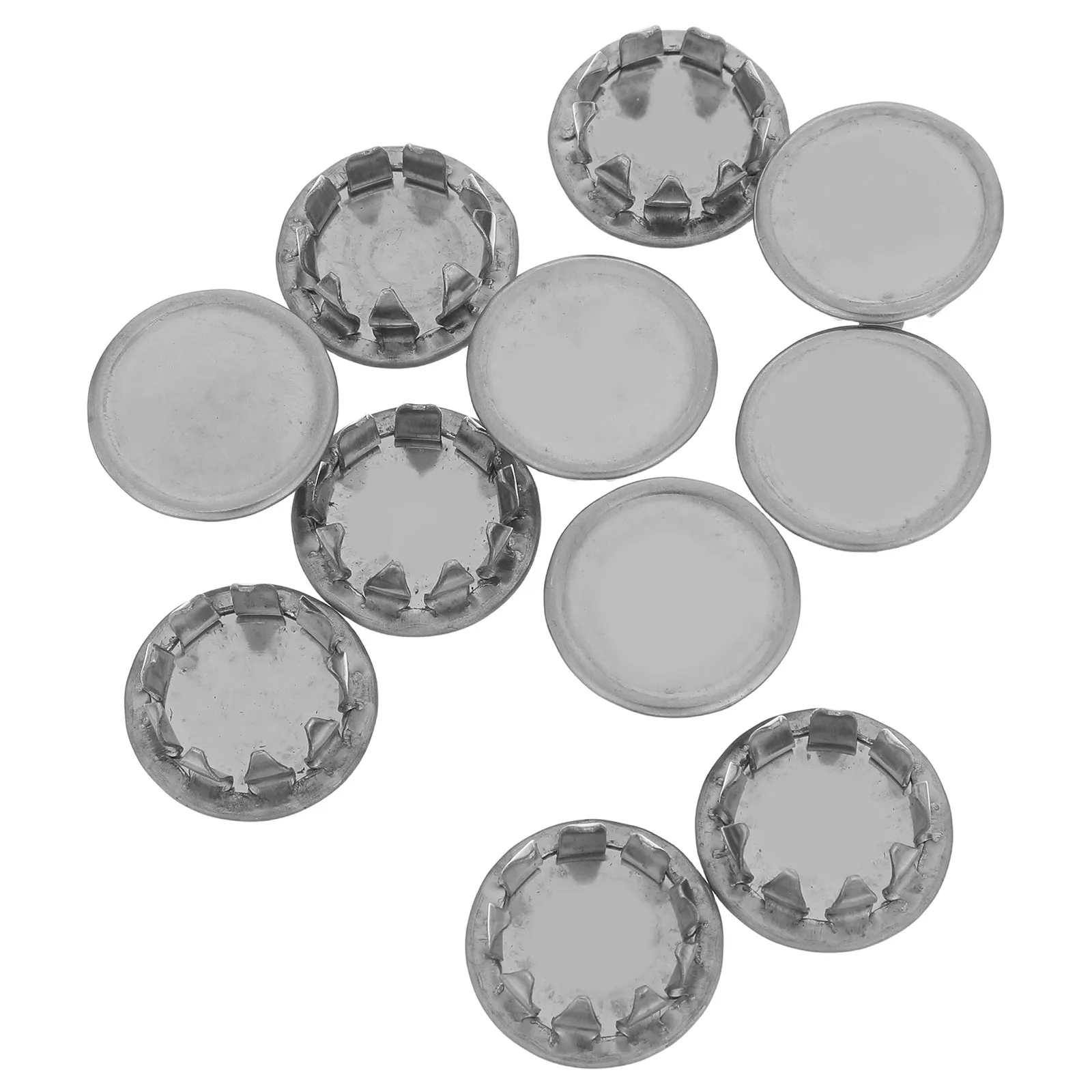 10Pcs Removable Steel Knockout Closure Plug Electrical Box Outlet Seal Cap Round Stainless Steel Hole Cover for Breaker Panel