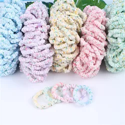 Elastic Hair Bands 10Pcs/Lot Women Hair Accessories Cream Light Color Circles Korean Fashion Children Sweet Ties Girls Headdress