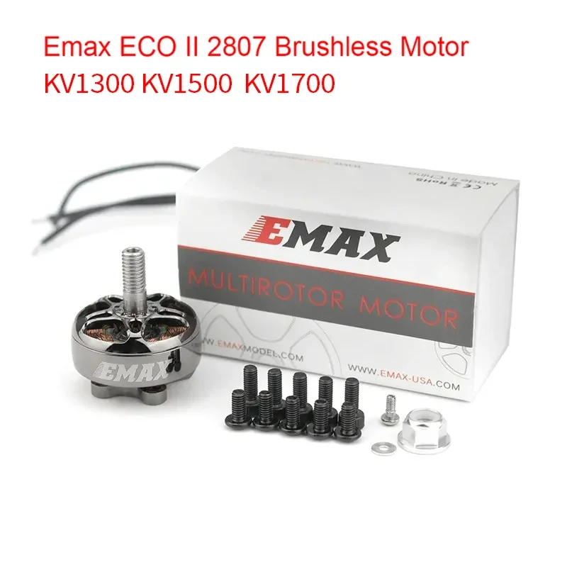 

EMAX ECOII 2807 6S 1300KV 5S 1500KV 4S 1700KV Brushless Motor for RC FPV Racing Drone RC Quadcopter RC Parts DIY Accessories