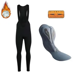 Velo térmico Ciclismo Bibs Calças, Almofada De Assento De Bicicleta Italiana, Calças De Inverno, Mantenha Quente Bicicleta Gel Pad Calças, à prova de choque