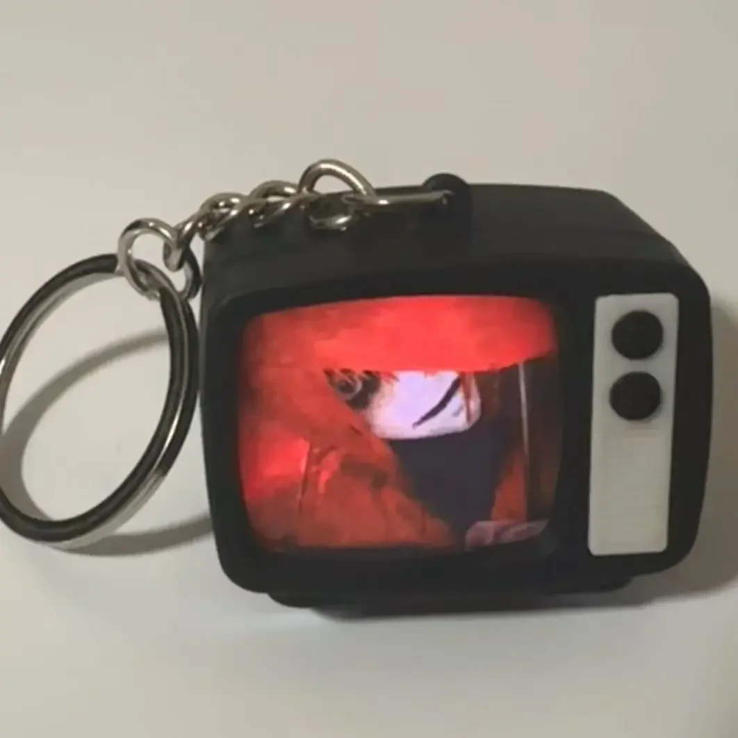 New Homicipher Mr. Crawling/ Mr Scarletella real mini TV keychain show keychain Pendant simulation toy TV luggage jewelry