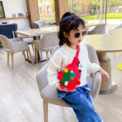 Children's Messenger Bag Fashion Cartoon Dinosaur Pattern Mini Chest Bags for Baby Boys Gilrls Cute Outdoor Coin Purse Kids Gift